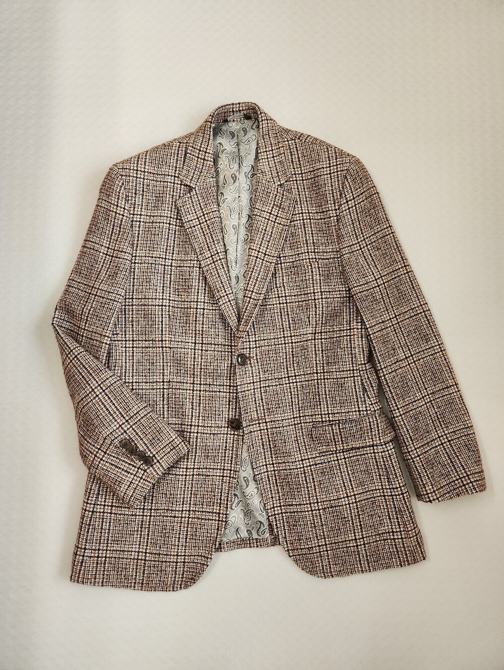 Dolce & Gabanna Blazer Men's 42R Brown Plaid Wool Sport Coat Luxury Made Italy